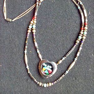Women's Hematite and Sterling Silver Necklace